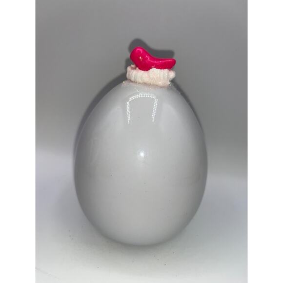 Vintage Ceramic Diorama Egg Pink Rhinestone Bunny Deb O. Original Designs OOAK - Picture 11 of 16